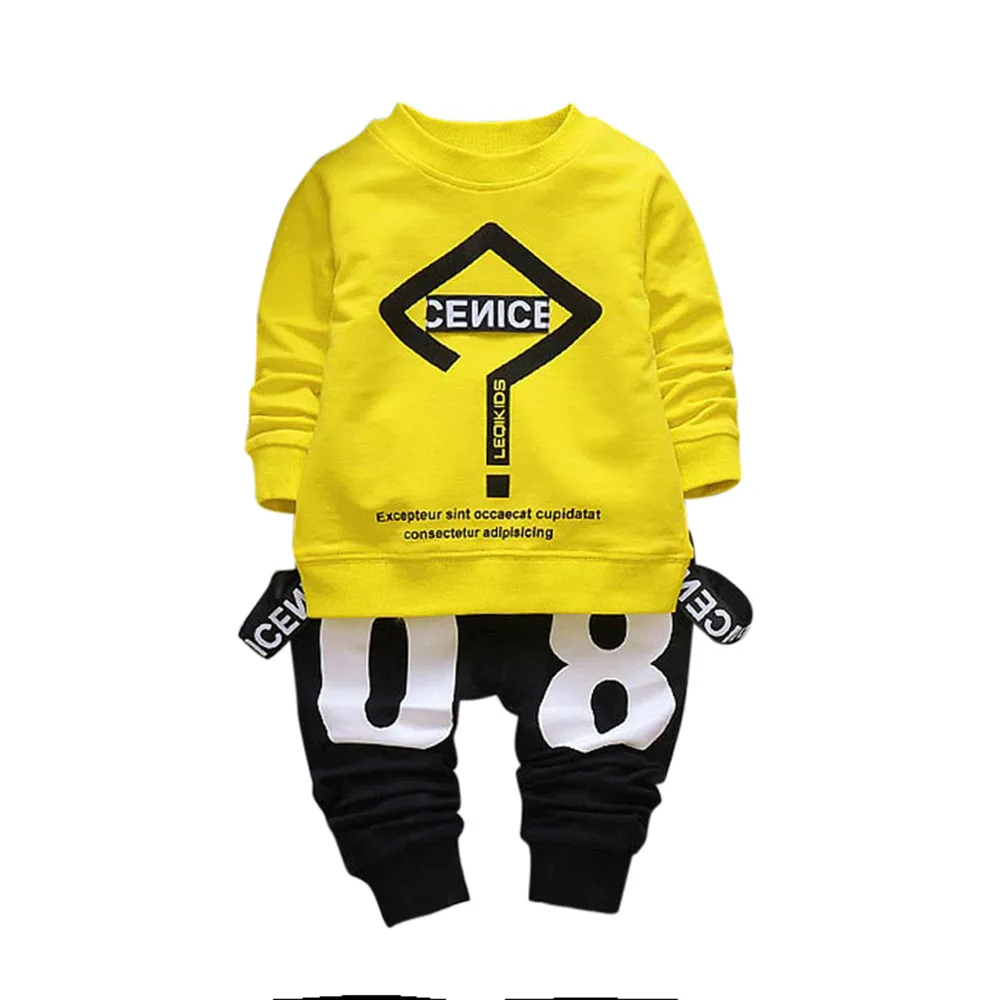 Toddler Baby Kid Boy Girl Outfits Letter baby boy christmas outfit Printing T-shirt Tops+Pants Clothes Set JAN10 | Детская одежда и
