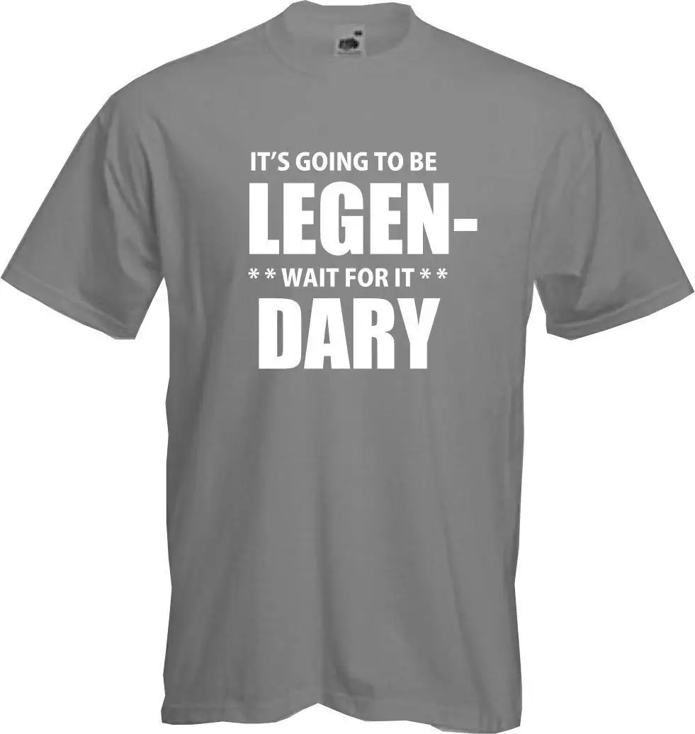 LEGEN * wait for it DARY How I Met Your Mother HIMYM Barney Stinson футболка новые футболки Забавные топы