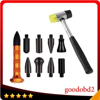 diy hand repair tools 10pcsset tap down knockdown tool paintless removal tools with dent rubber hammer with 9head