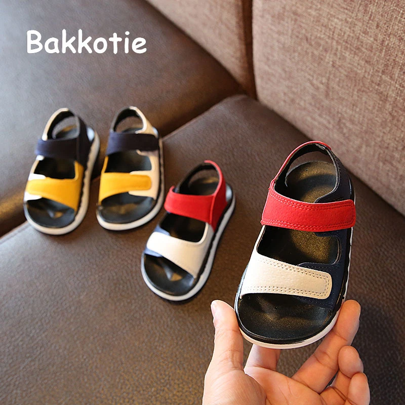 Bakkotie/Новинка 2019 года модные летние пляжные сандалии для маленьких мальчиков