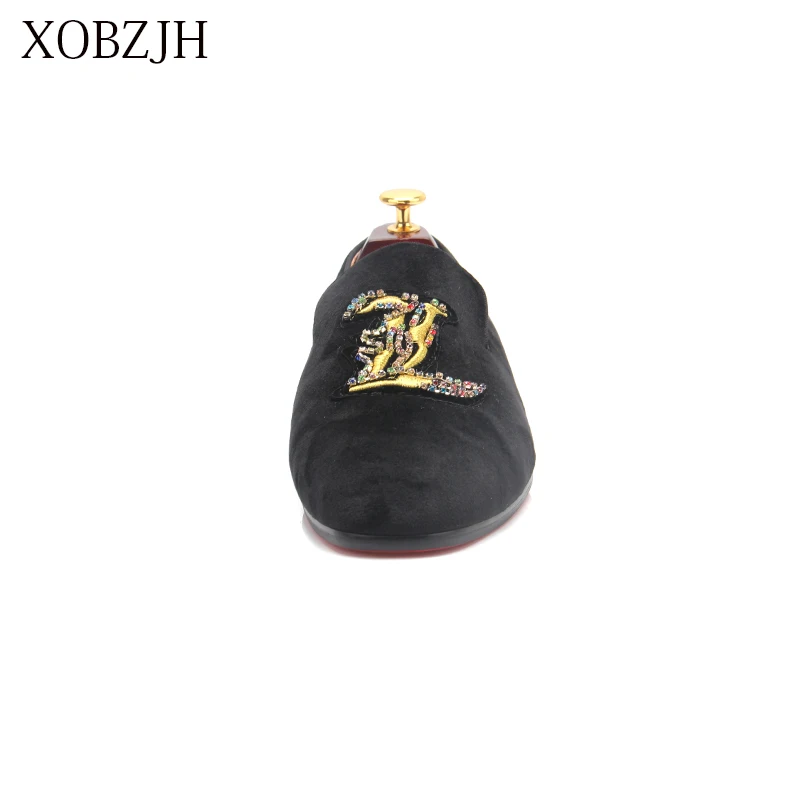 XOBZJH/высококачественные мужские повседневные туфли; Новинка года; туфли на плоской подошве; мужские свадебные вечерние туфли; Мужская Рабочая обувь; обувь больших размеров