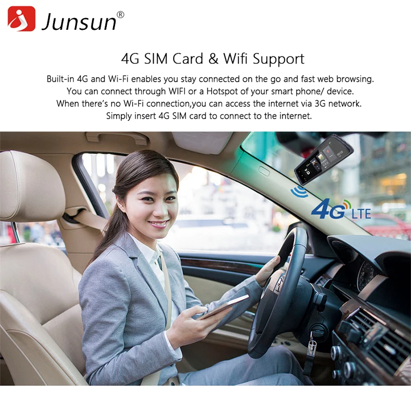 Junsun K759 4G специальное зеркало Видеорегистраторы для автомобилей Камера 10