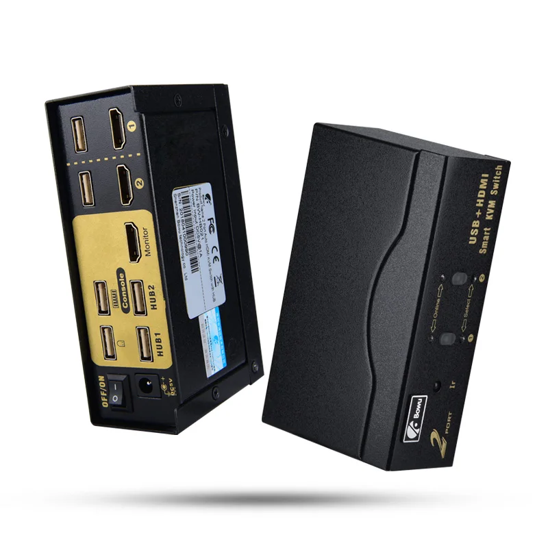 2 порта KVM переключатель HDMI совместимый сплиттер в 1 дистанционного управления USB