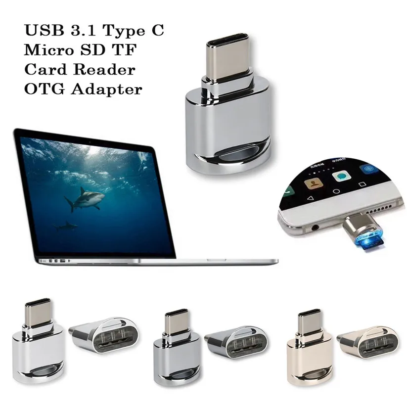 Ouhaobin кардридер металлический USB 3 1 Type C Micro SD TF OTG адаптер для Sam sung Galaxy S8 td0103 Прямая