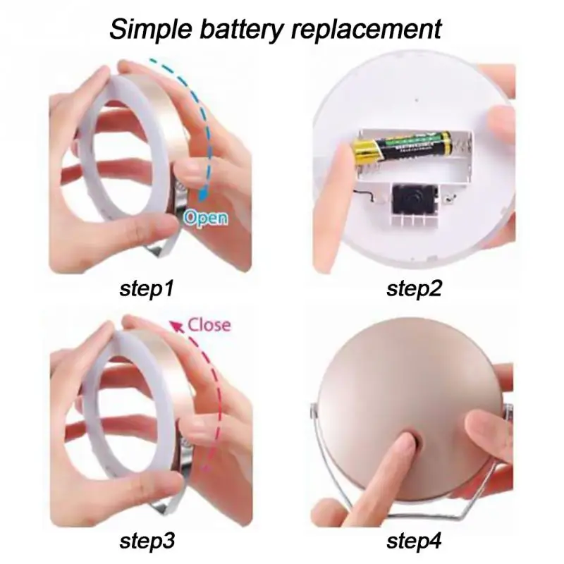 Новый 3X увеличительное зеркало косметическое светодио дный присоска-замок яркий