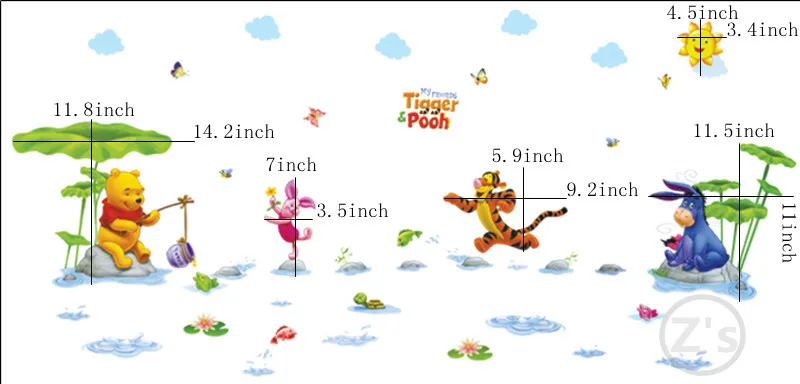 Винни Пу детская мебель стены стикеры для детей номеров наклейки на плакаты