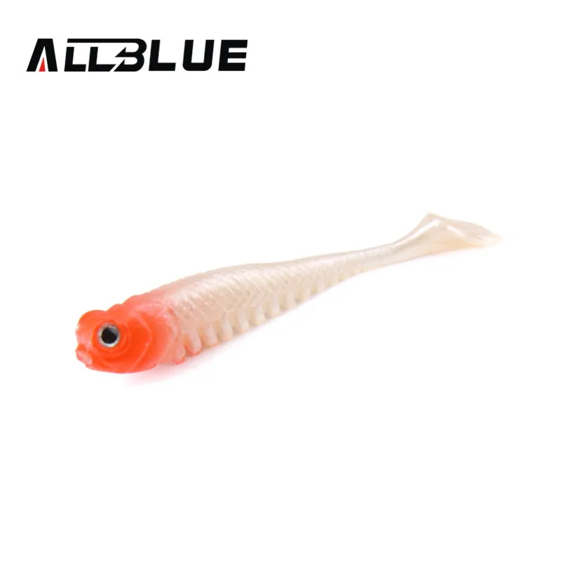 ALLBLUE 10 шт./лот 2 6 г/7 5 см Мягкая приманка для рыбы рыболовная 3D Глаза Мягкие