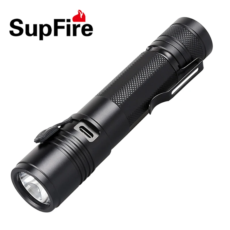 Supfire светодиодный светильник-вспышка USB флэш-светильник Linterna мини-фонарь A5 2000lm походный светильник для Fenix Convoy S2 Sofirn Lumintop Imalent