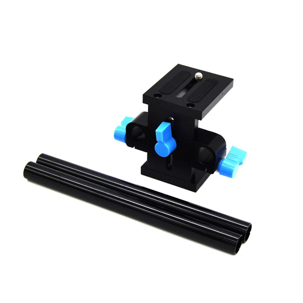 

New 15mm Rail Rod Support System DSLR Camera Mount Baseplate Guide Bracket for Follow Focus Matte Box DOM668