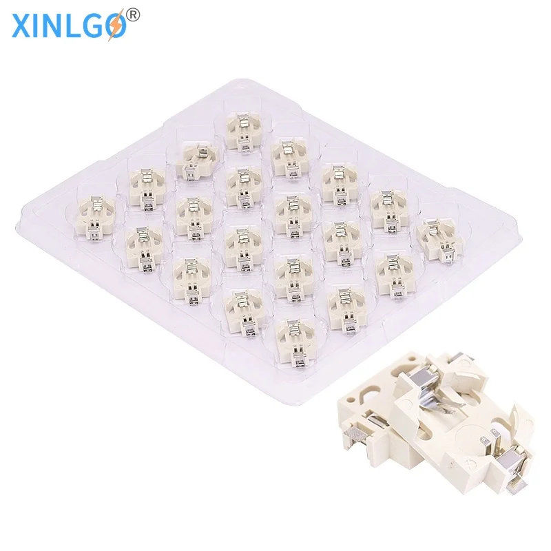 20 шт. Держатель батареи CR1616 CR1620 CR1632 для кнопочных батарей, питание и модуль питания с 2 выводами, поверхностный монтаж SMD.