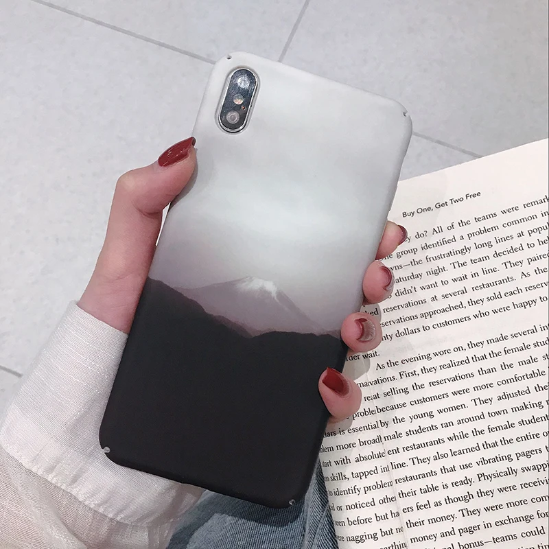Жесткие чехлы для huawei P30 P20 mate 20 Pro Lite Nova 3 3i 4 5Pro с креплением Fuji sky matte PC Cover для Honor 10Lite 20i 20 V20