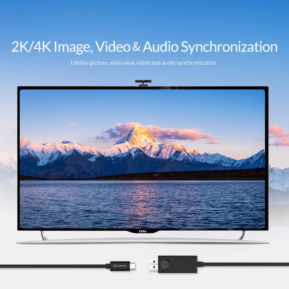 Кабель ORICO USB C к DisplayPort 4K 60Hz DP кабель 3 1 Type для ПК ноутбука MacBook 2017 Galaxy S9 Huawei P20 10| |