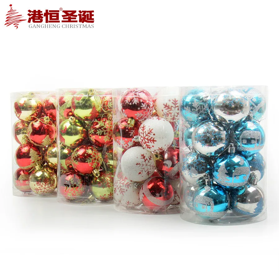 16pcs Christmas Balls 4-8cm Light Painted Decoration for Home Restaurant Hotel Tree Decor Mix Colors | Дом и сад