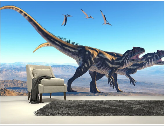 Custom papel DE parede infantile. Allosaurus настенные водостойкие обои для детской комнаты гостиной