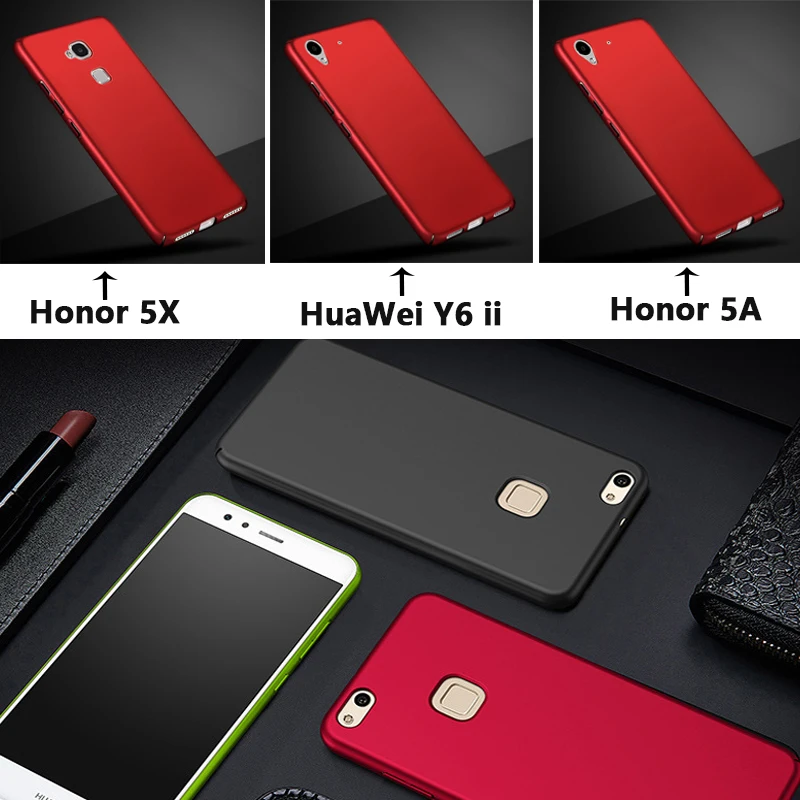 Чехол чехол для HuaWei Honor 5x 5A Y6 II Y6II Жесткий ПК роскошная простая матовая защитная