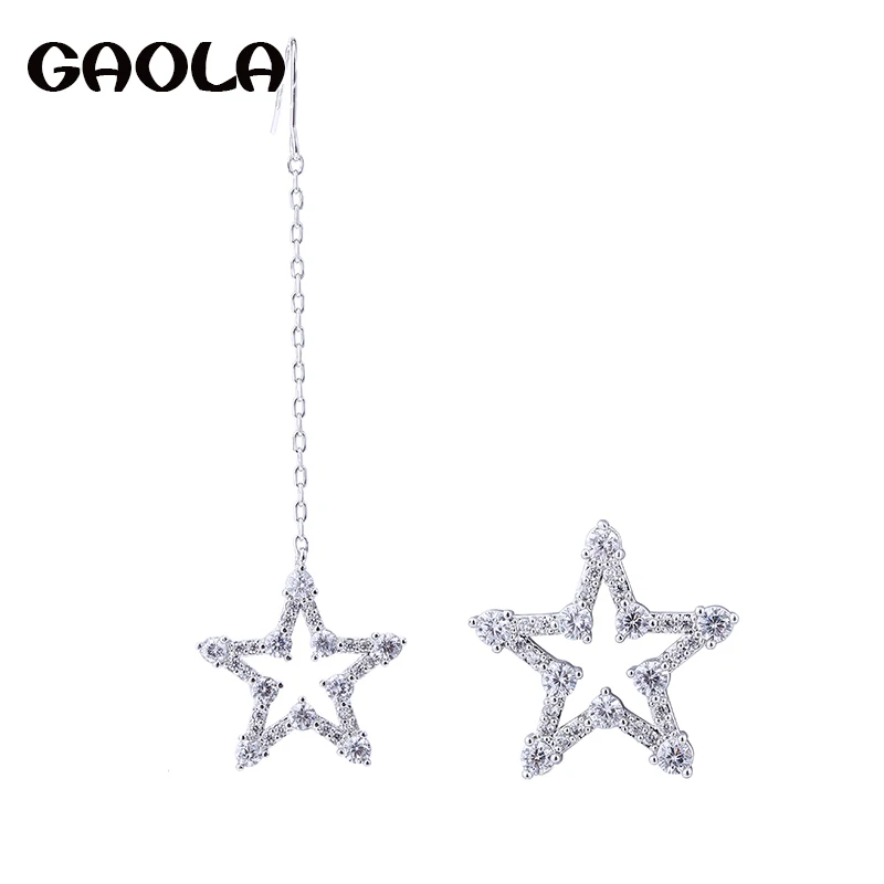 Новые длинные женские серьги GAOLA с прозрачными звеньями из кубического циркония