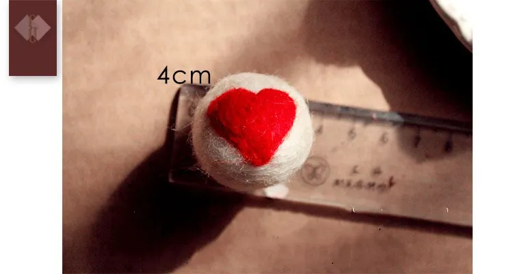 1PC Handmade High Quality Pink Red Heart Round Shape Wool Felt DIY Brooch Garment Dress Hat Accessories | Дом и сад