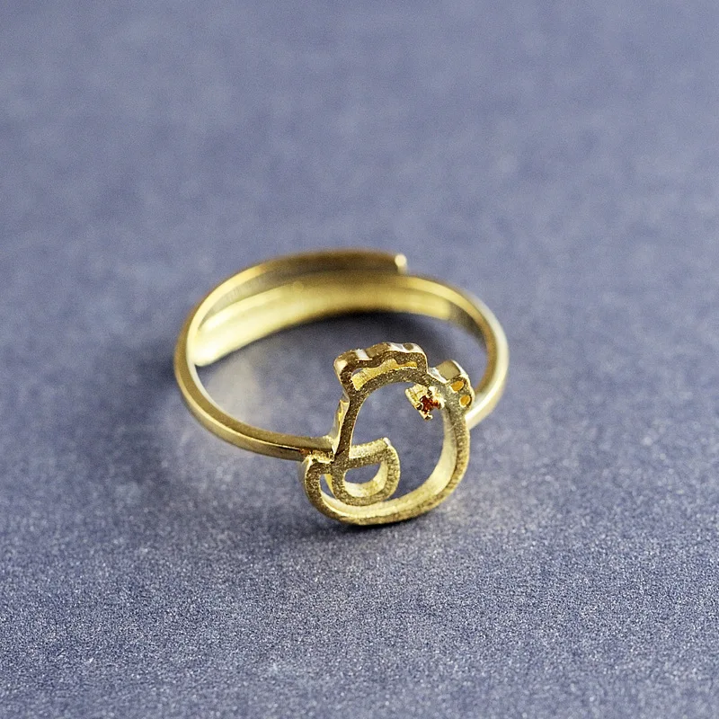925 SV fresh twelve zodiac chicken Ring golden year of fate for women's fashion gifts | Украшения и аксессуары