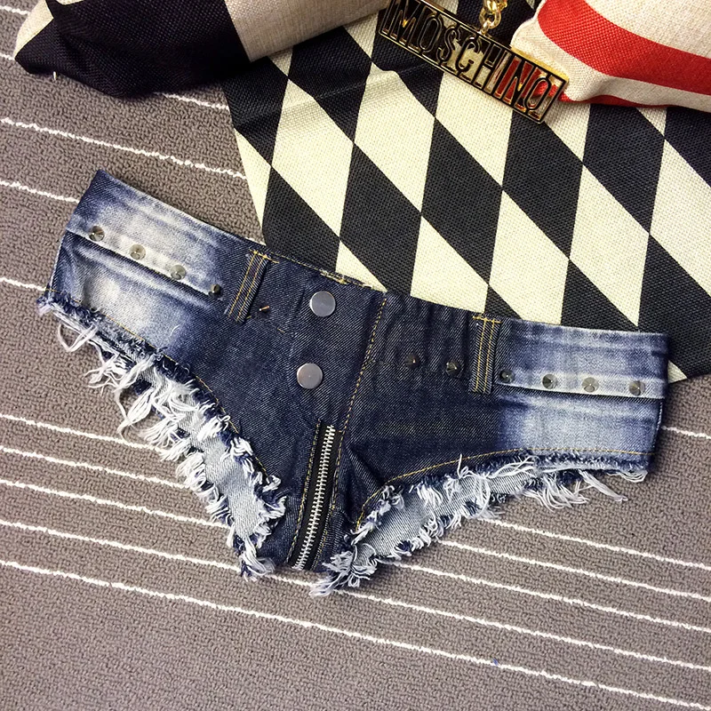 1 шт. сексуальные шорты на молнии с открытой промежностью высокой посадкой микро