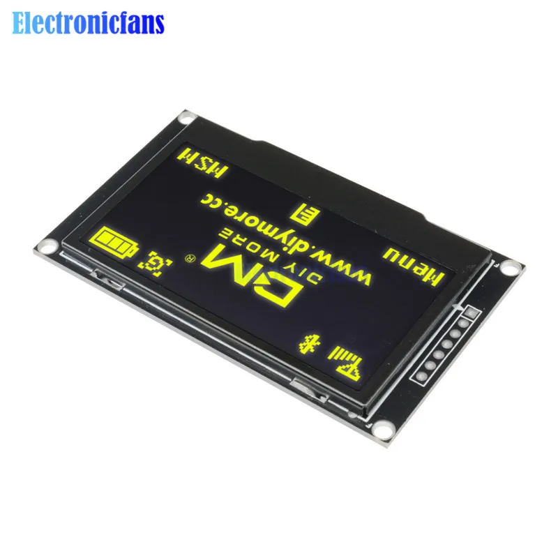 Diymore желтый 2,4" 2,42 дюймов ЖК-экран 128x64 OLED дисплей модуль IIC IEC SPI серийный 12864 OLED дисплей для C51 STM32 SPD0301