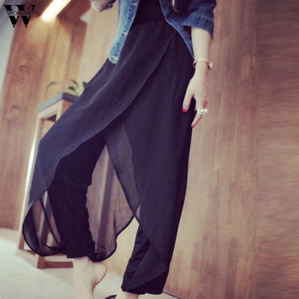 Womail женские брюки летние модные свободные повседневные высокая талия длинные