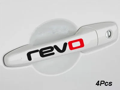 4 шт. Автомобильная дверная ручка наклейка для revo volkswagen golf 7 passat B5 B6 B7 golf MK4 MK6 MK7 CC R20 R32 R36 - Название цвета: Черный