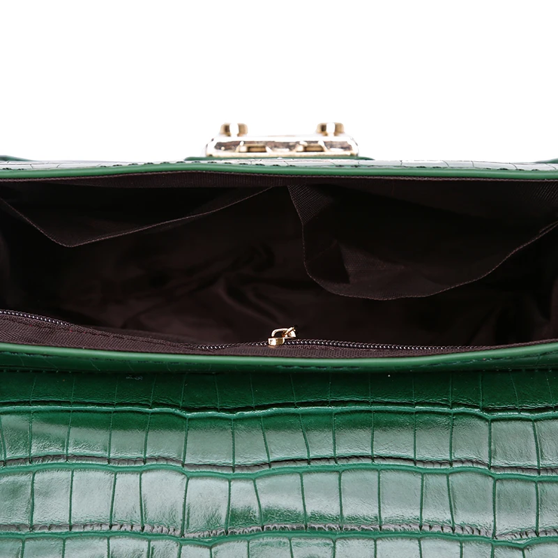 Старинные Картины Крокодила Pu Кожа Женщины Сумку Цепи Блокировки Плеча Crossbody