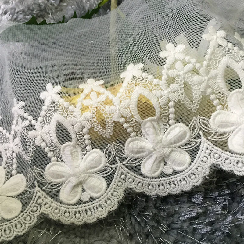 Высокое качество хлопок белый кружевной занавес кружева 2 ярдов/ширина 14 см диван