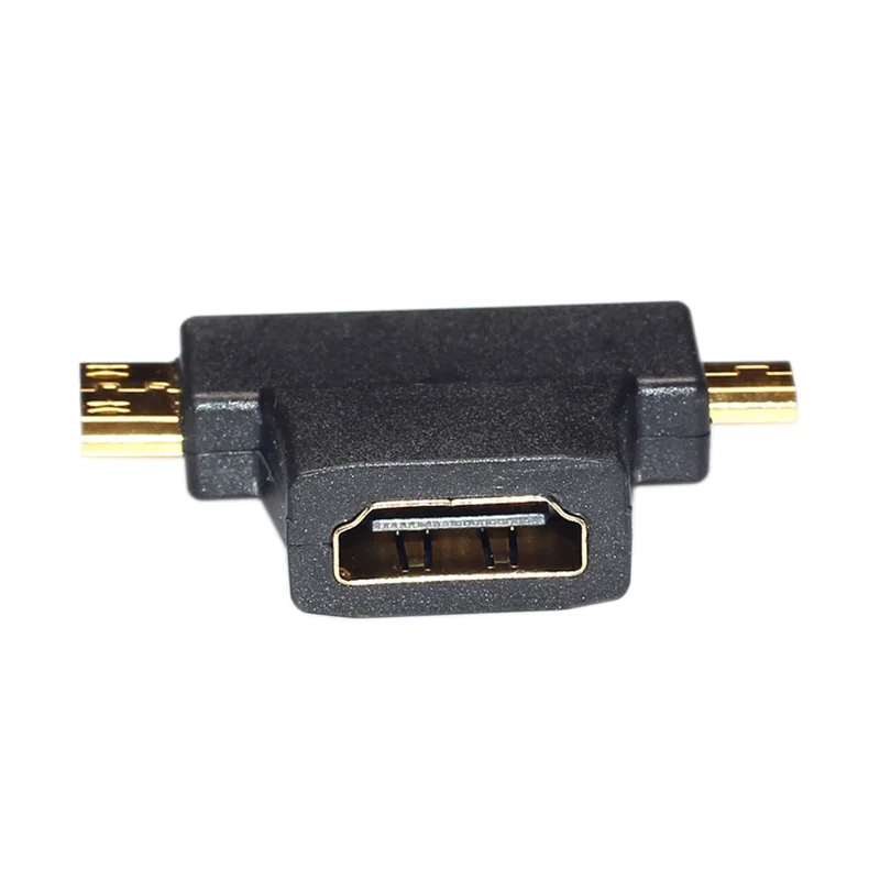 Новый мультимедийный 3 в 1 HDMI Женский к мини мужской + микро Мужской адаптер разъем