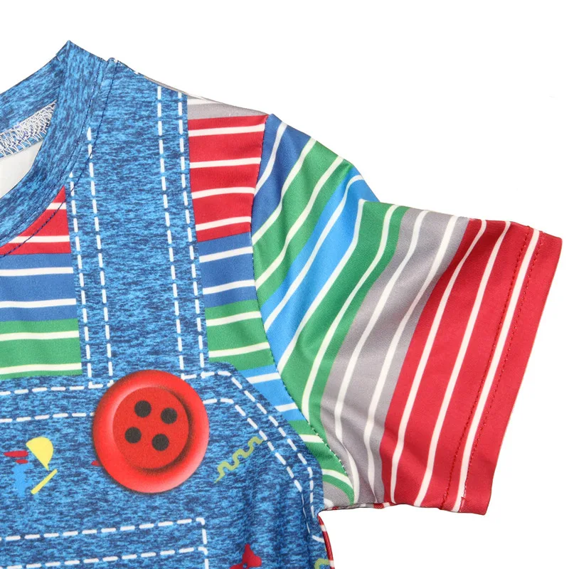 2019 Girl Dress Summer Princess Party for Girls Print Blue Vestidos Teenagers Clothes 6 8 10 11 Years | Детская одежда и обувь