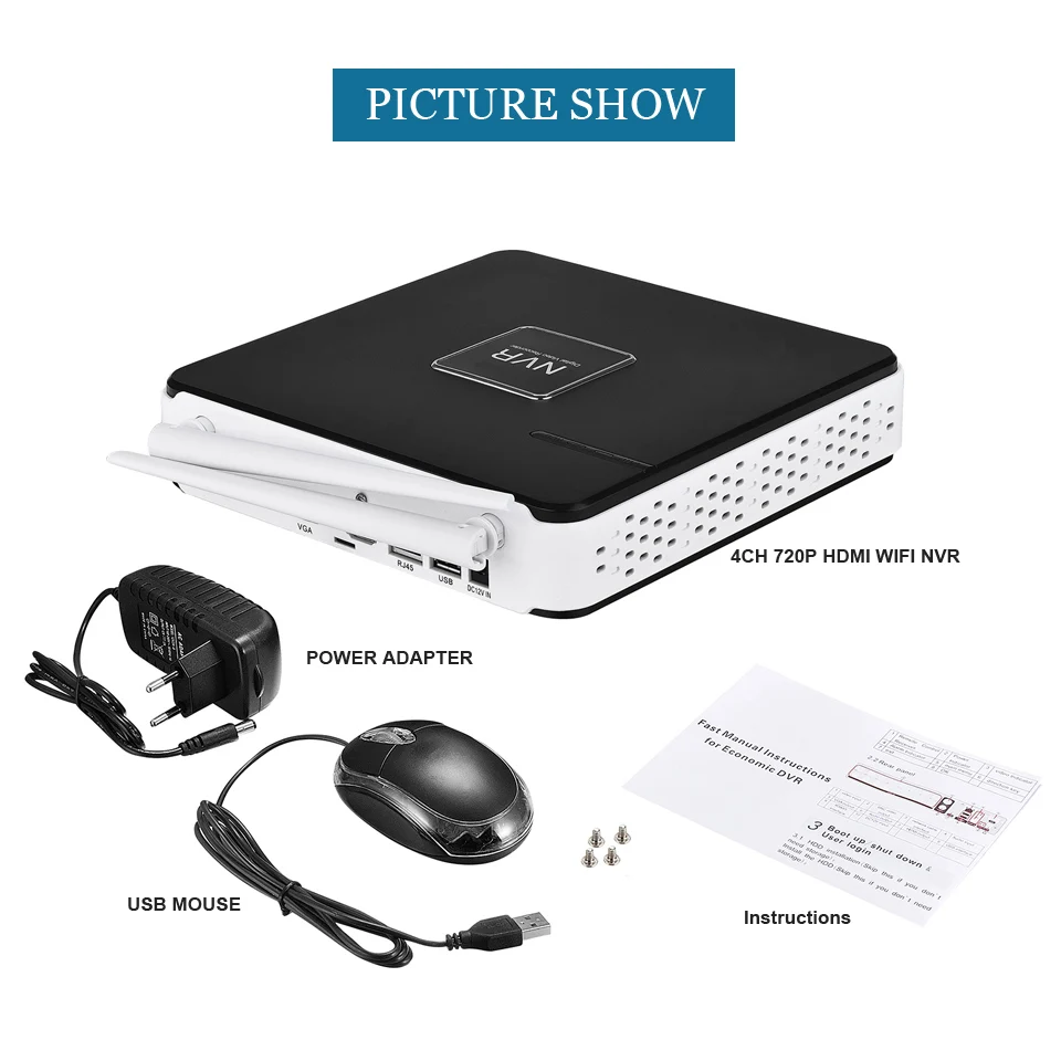 BESDER Беспроводная Plug & Play 960P Wifi камера CCTV система видеонаблюдения 4 шт безопасности