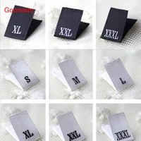 100 pieces 1235mm garment general size label high quality cloth embroidered woven label with s m xl size labels fro clothes