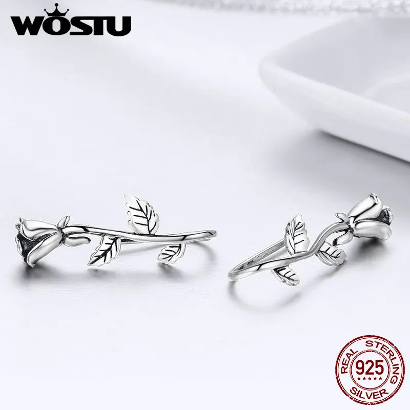 WOSTU новые трендовые серьги-гвоздики из стерлингового серебра 925 пробы с