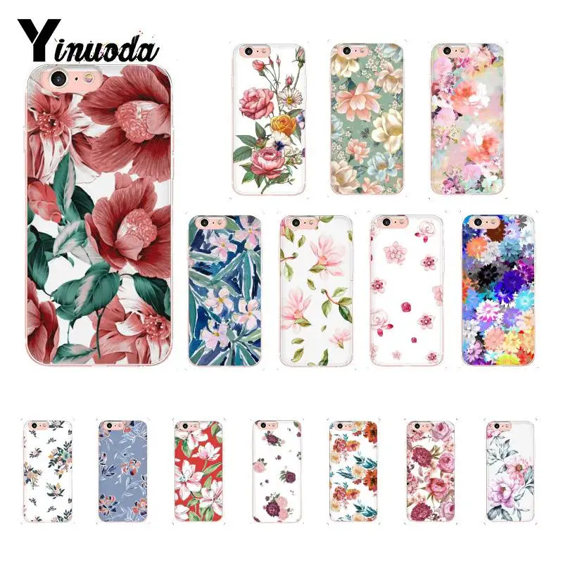 Цветок Yinuoda красивый цветочный модный эстетический чехол для iPhone X XSMAX 6 6s 7 7plus 8 8Plus