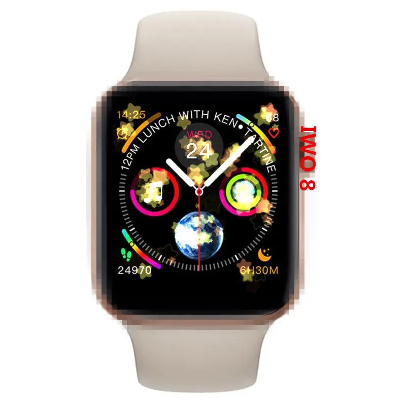 Gold IWO 8 PLUS 44 мм умные часы серии 4 спортивные умные часы для apple iphone 6 6s 7 8 X plus для samsung умные часы honor 3 - Цвет: Gold