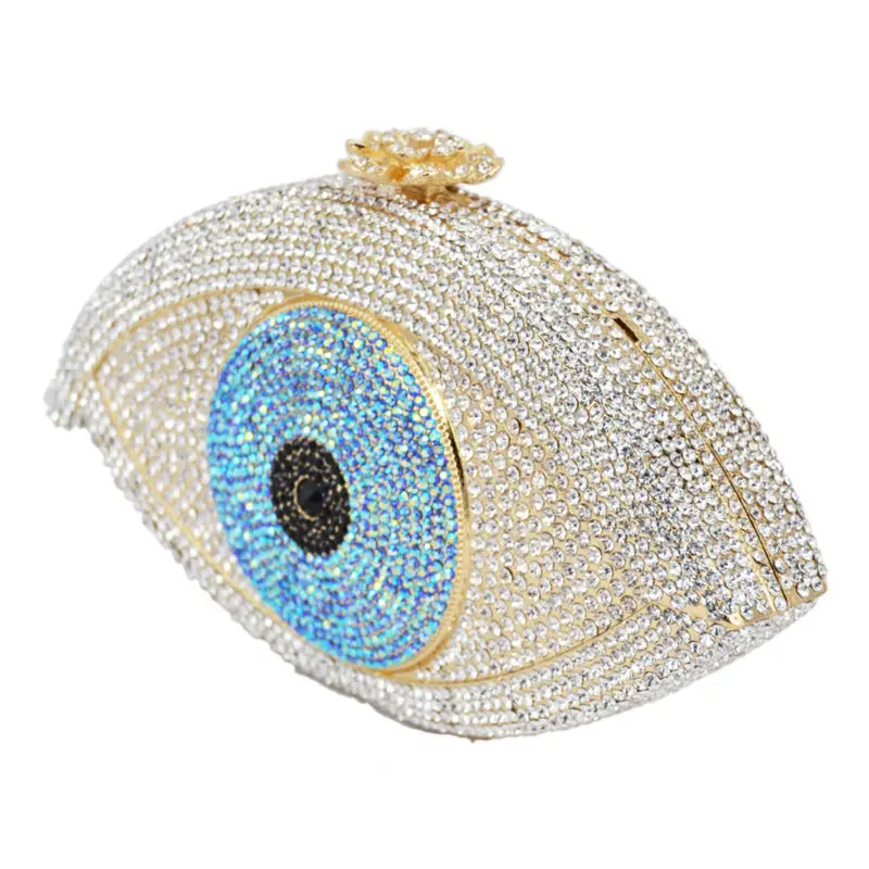 Стильная женская сумка Devil eye роскошная вечерняя с бриллиантами женский кошелек