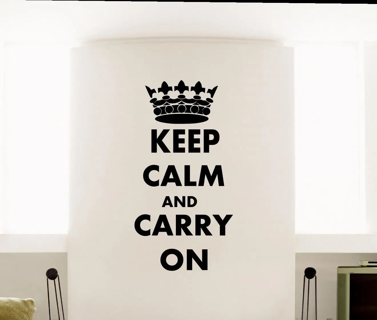 HWHD наклейки на стену с надписью Keep Calm And Carry On и бесплатная доставка Q056|sticker on wall|wall