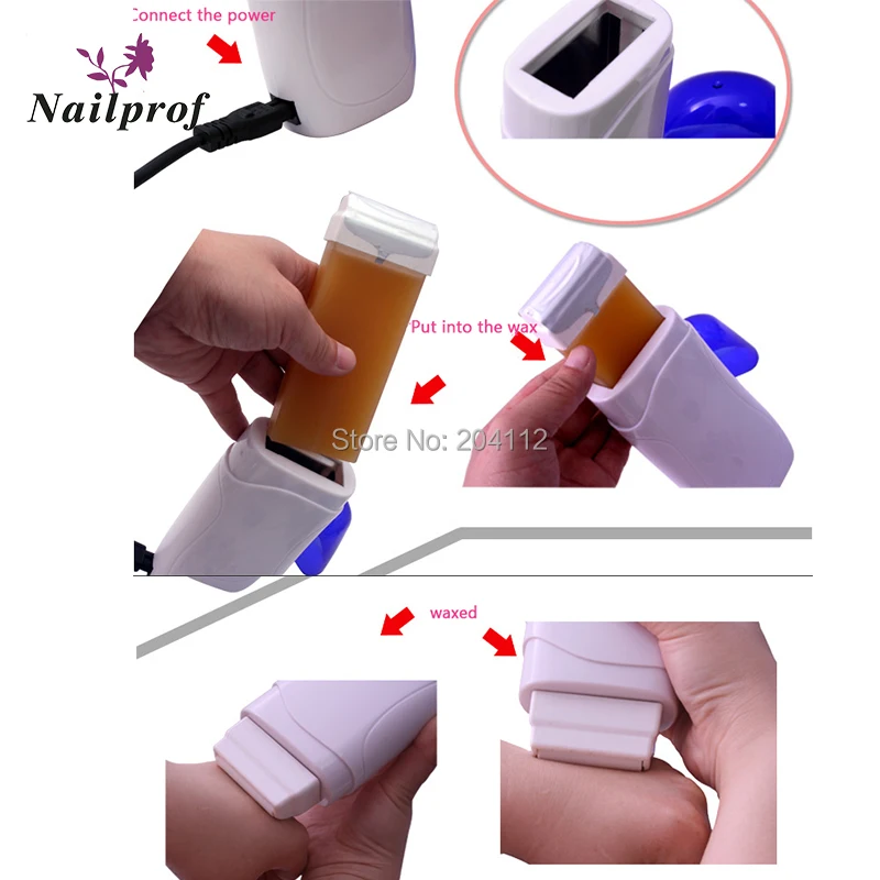 Nailprof парафин теплее ЕС Plug Rolling картридж/мини спа-ролл на двойной депиляционный
