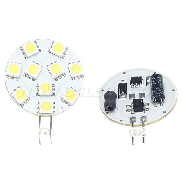 Диммируемая 10LED G4 лампа Epistar SMD 5050 точечный круглый лодочный морской свет 12В белый