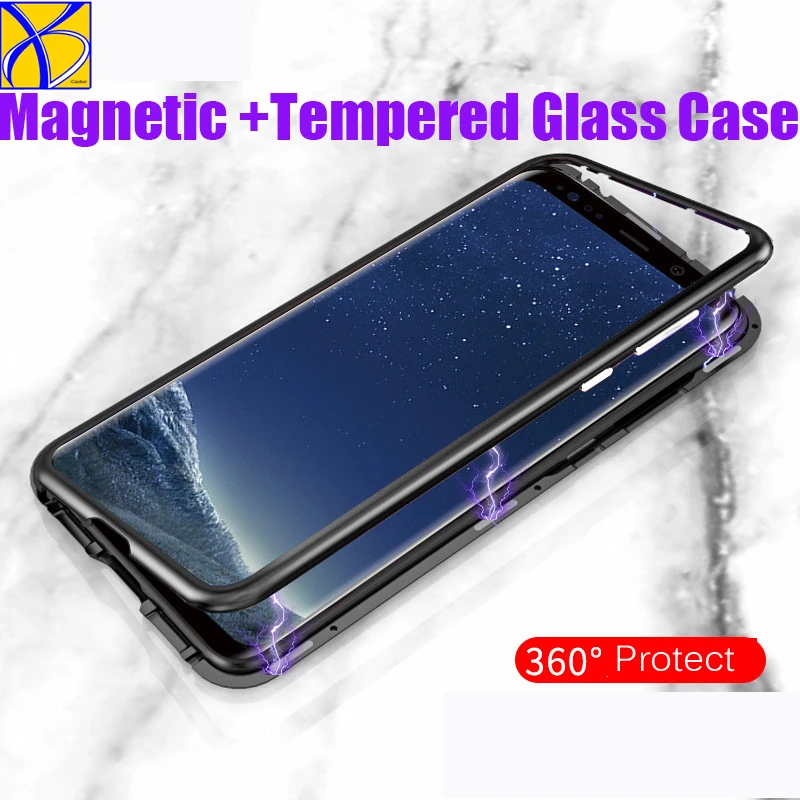 

30pcs Metal bumper Magnet Case for Samsung Galaxy S8 S9 Plus Note 8 9 Magnetic Case for Huawei P20 lite pro mate 10 pro honor 10
