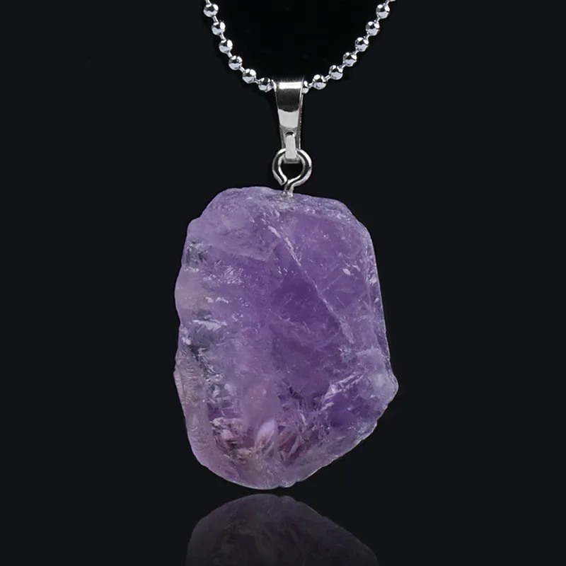 Healing Irregular White Yellow Purple Pink Quartz Pendant Natural Gem Stones Clear Crystal Necklaces Pendants necklace | Украшения и