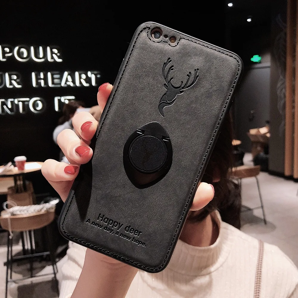 ДЛЯ vivo Y79 Y85 Y75 Y83 Y97 Y93 Y95 Y91 чехол ткань 3D узор милый олень TPU PC мягкий Магнитный с