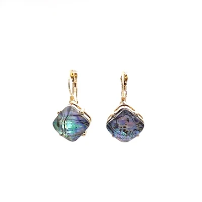 Квадратные серьги гвоздики Abalone эффектные для женщин модные ювелирные