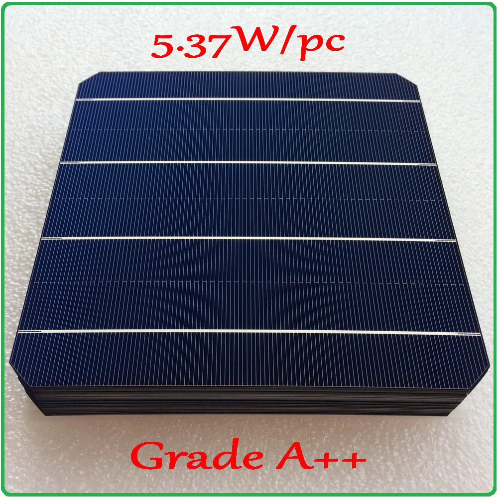 

Mono solar cell 21.6% high-efficiency A++ 5.37W/pc monocrystalline solar cell +enough PV Ribbon 60m tab wire and 5m busbar wire