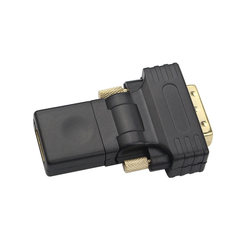 360 градусов вращение мужского и женского пола совместимому с HDMI к DVI-D DVI 24 + 1 Pin