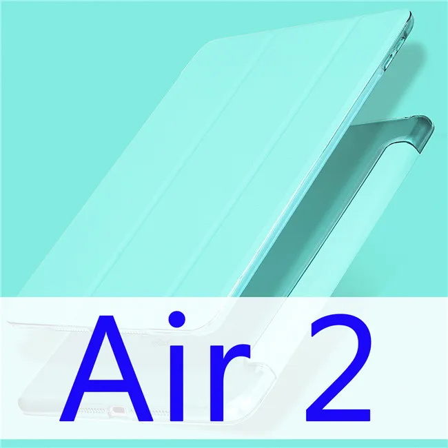 Mint air 2 Для iPad чехол 9,7 Air 2 Funda ультра тонкий из искусственной кожи PC жесткий чехол-подставка для iPad 6-го Поколения iPad Air 2 Air 1 чехол - Цвет: Mint air 2