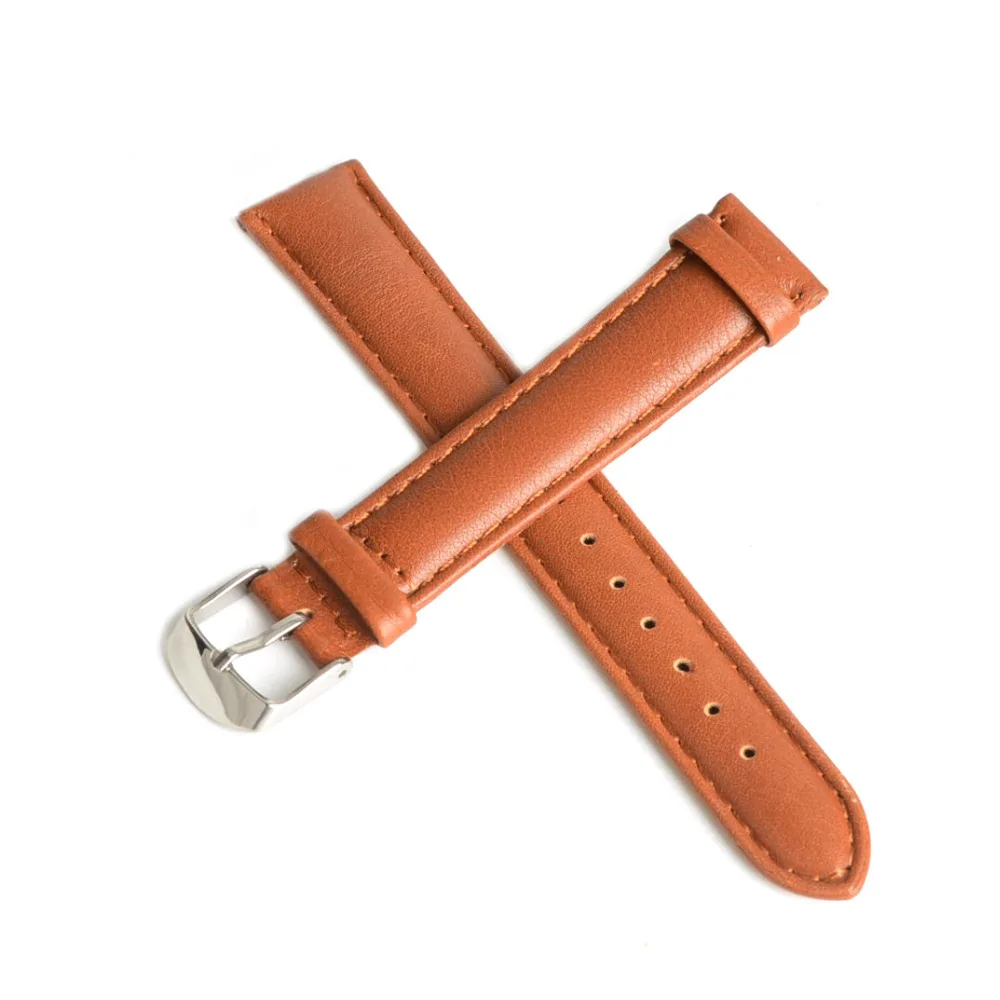 20 мм Прочный кожаный ремешок для часов Ремешок коричневый с пряжкой горячий