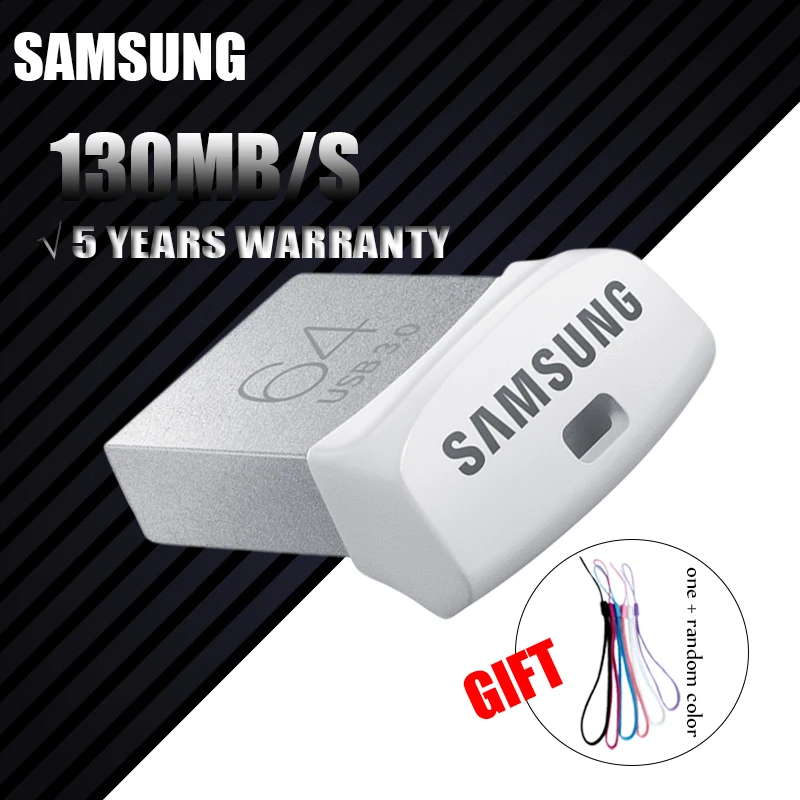 Samsung USB флэш диск 32 г 64 128 3.0 металла творческий мини накопитель крошечный Pendrive