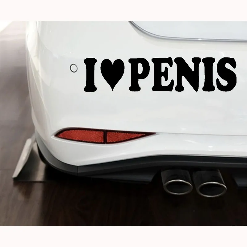 Забавная наклейка для автомобиля с надписью I LOVE PNIS подарок Виниловая на окно|car