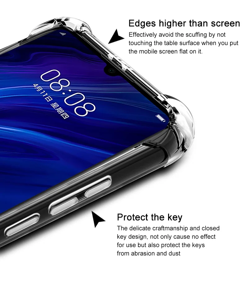 Силиконовый чехол из ТПУ с huawei Honor 20 Pro 8 9 10 Lite V10 V20 7X 7A 7C Pro 8A 8C 8X8 S huawei P Smart Z плюс чехол Крышка